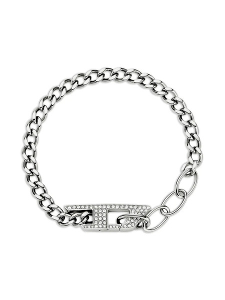  Diesel Chain-link Pavé Bracelet - Grey 