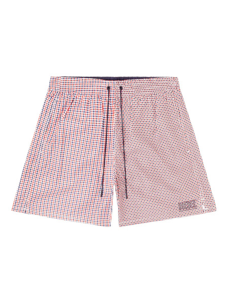  Diesel Check-pattern Swim Shorts - Red 