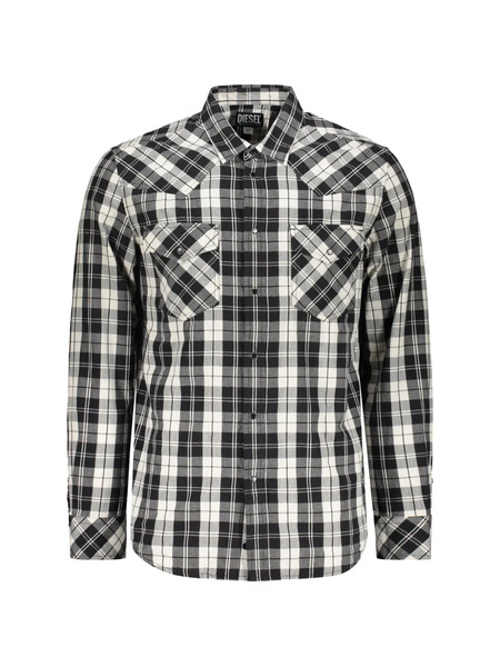  Diesel Checked Patch-pockets Shirt - Black 