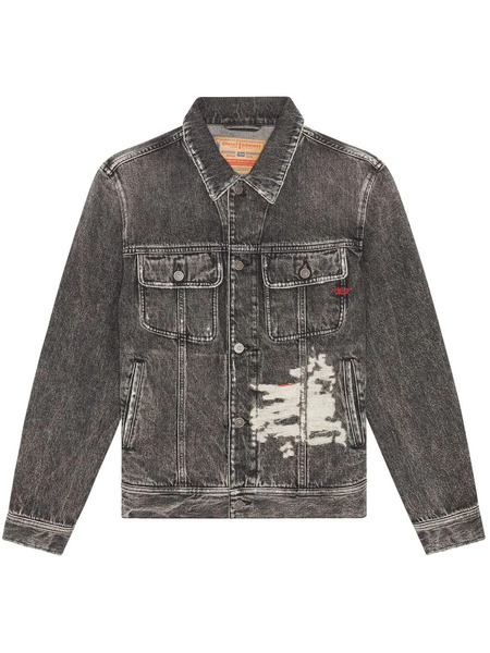  Diesel D-barcy-s1 Denim Trucker Jacket - Grey 