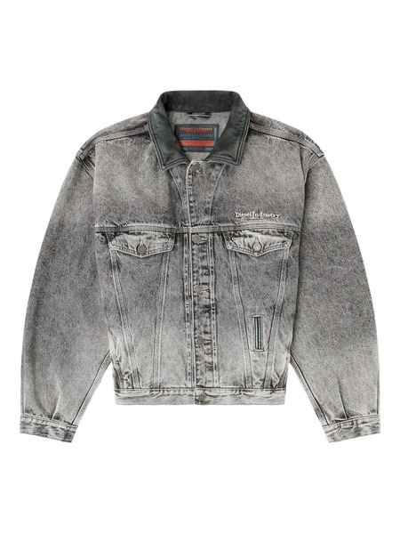  Diesel D-denver Collar Denim Jacket - Grey 