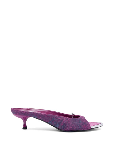  Diesel D-diam's-sa Denim Heeled Mules - Purple 
