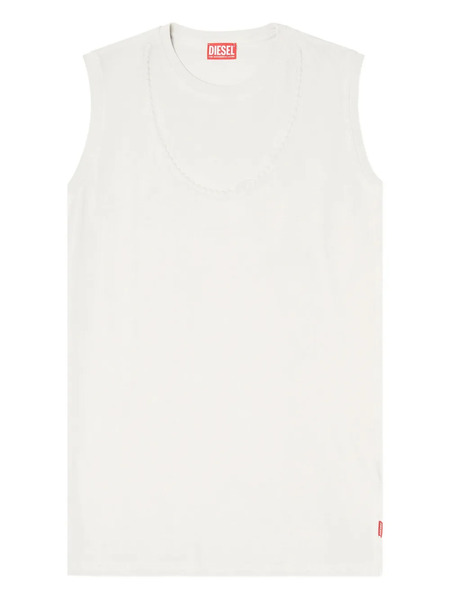  Diesel D-emb Cotton Mini Dress - Neutrals 