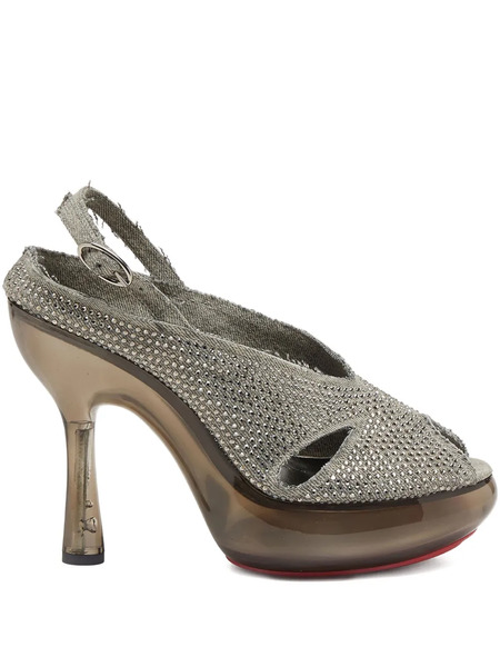  Diesel D-lake Strass-embellished Sandals - Grey 