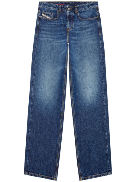  Diesel D-macro Logo Patch Jeans - Blue 