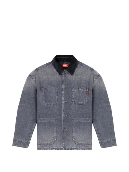  Diesel D-stack-u-l Patch-pocket Denim Jacket - Grey 
