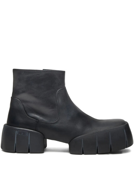  Diesel D-tex-oiled Leather Boots - Black 