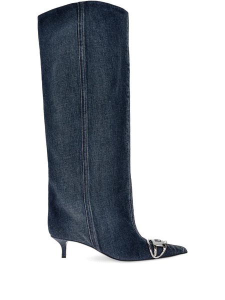  Diesel D-venus Denim Boots - Blue 