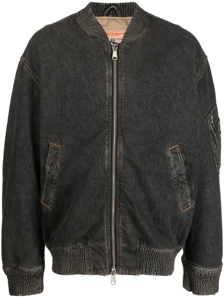  Diesel D-weltik Denim Bomber Jacket - Black 