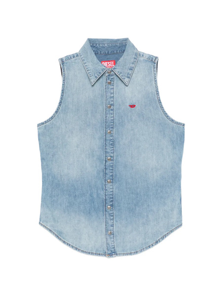  Diesel De-eazy-sl Buttoned Sleeveless Top - Blue 