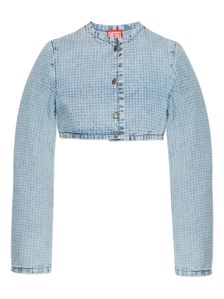  Diesel De-terri-s Button Crop Jacket - Blue 