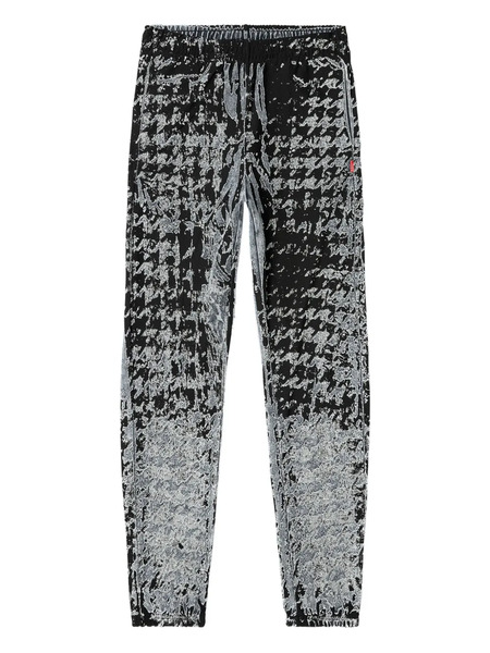  Diesel Devoré-houndstooth Elasticated Trousers - Blue 