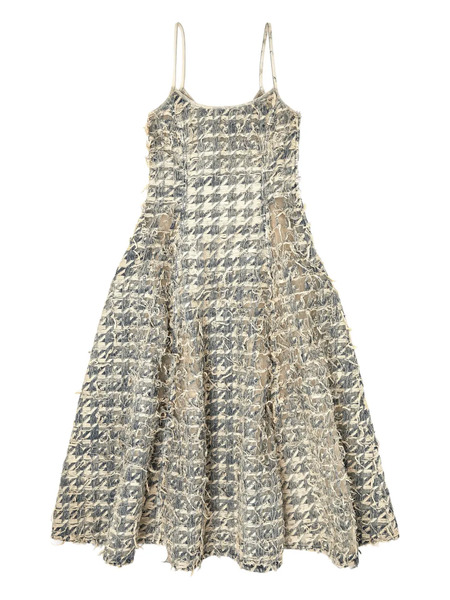  Diesel Devoré-houndstooth Midi Dress - Neutrals 
