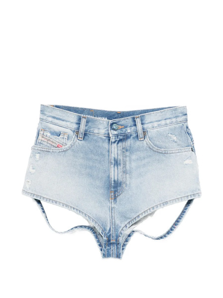 Diesel Distressed Cutout Shorts - Blue 