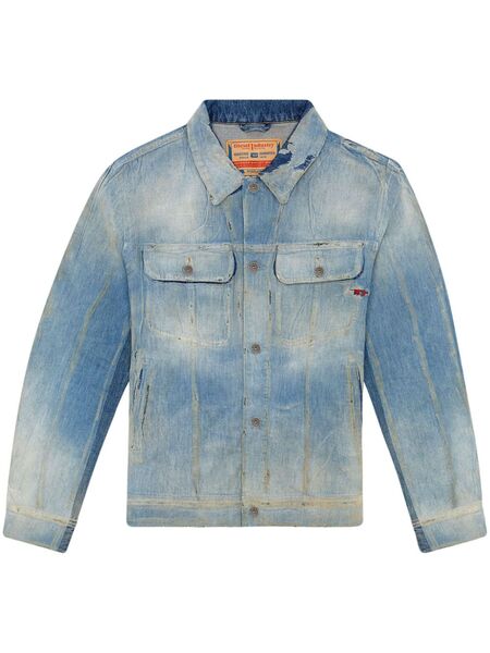  Diesel Distressed Denim Jacket - Blue 