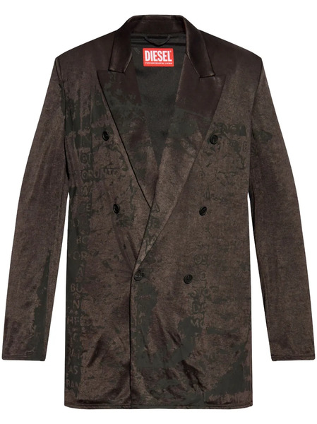  Diesel Double-breasted Blazer - Brown 