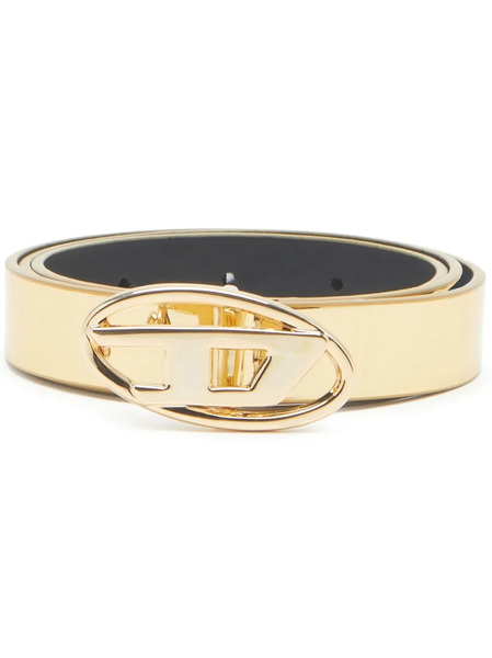 Diesel 1dr Logo-buckle Leather Belt - Gold 