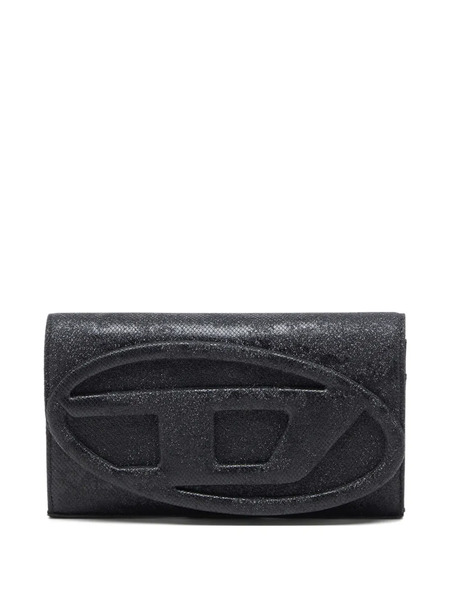  Diesel 1dr Logo-plaque Glitter Wallet - Black 