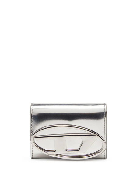  Diesel 1dr Metallic-effect Cardholder - Silver 