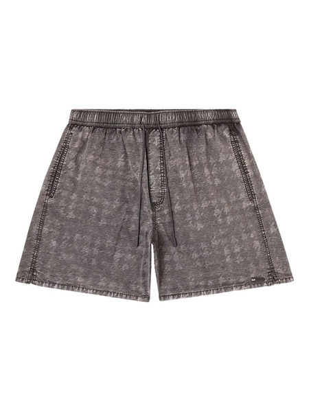  Diesel Drawstring Denim-effect Swim Shorts - Grey 
