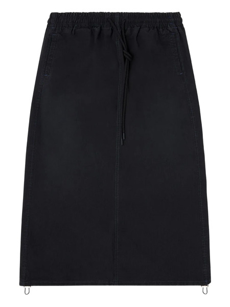  Diesel Drawstring Midi Skirt - Black 