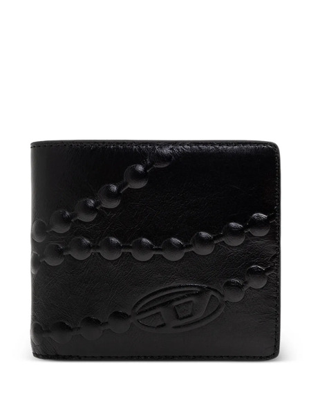  Diesel Embossed Bi-fold Wallet - Black 