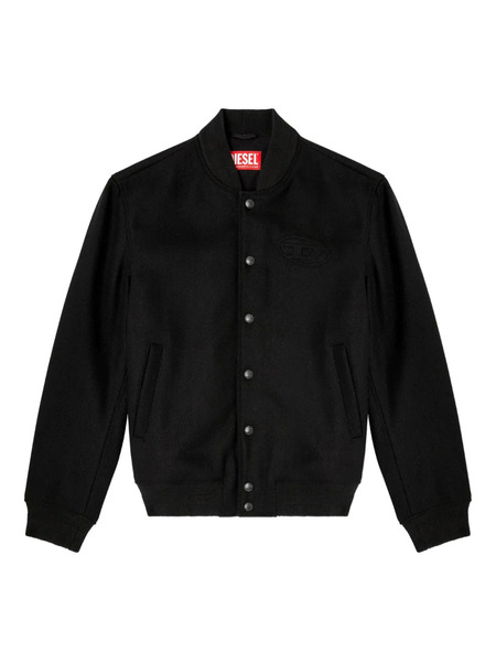  Diesel Embroidered Logo Bomber Jacket - Black 