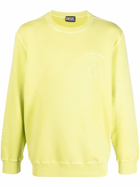  Diesel Embroidered Motif Jumper - Green 