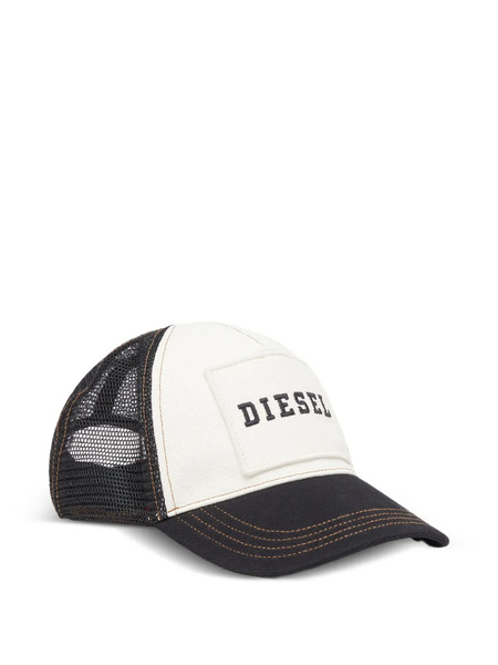  Diesel Embroidered-patch Cap - White 