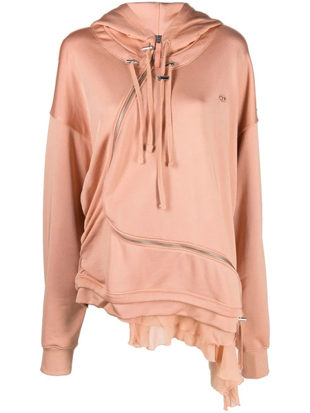  Diesel F-banazip Asymmetric Hoodie - Neutrals 