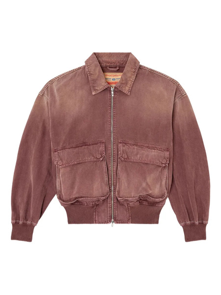  Diesel Flap-pockets Cotton Denim Jacket - Red 