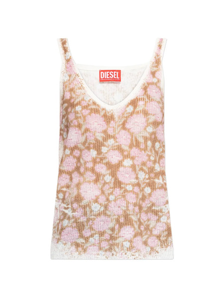  Diesel Floral V-neck Top - Pink 