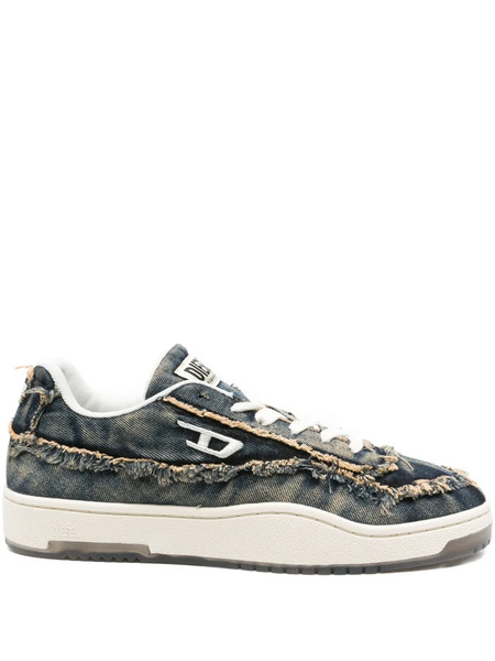  Diesel Frayed Denim Sneakers - Blue 