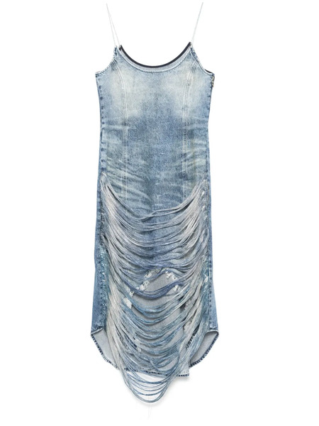  Diesel Fringed Minidress - Blue 