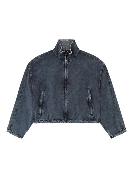  Diesel G-leam-r1 Cropped Denim Jacket - Black 