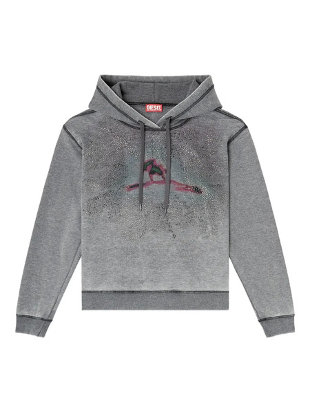  Diesel Graphic Hooded Sweater - Grey 