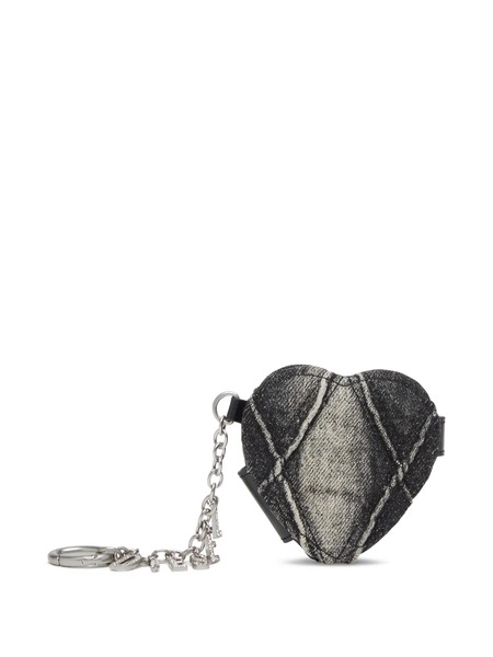 Diesel Heart-shaped Denim Keychain - Black 