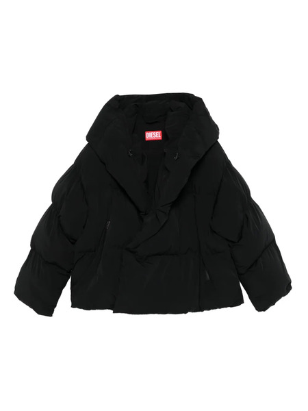  Diesel Hooded Puffer Jacket - Black 