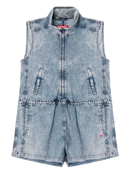  Diesel J-annet Denim Sleeveless Jumpsuit - Blue 