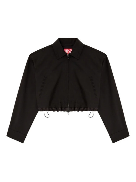  Diesel J-ting Cropped Zip-front Jacket - Black 