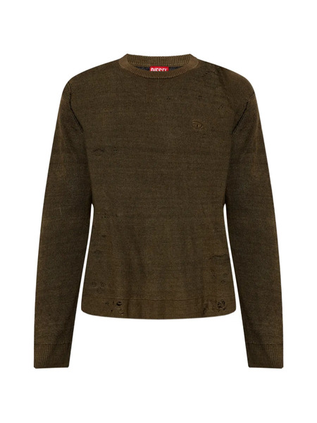  Diesel K-daianas Distressed Crew-neck Sweater - Green 