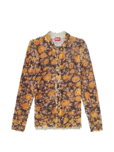  Diesel K-linnus Floral-pattern Cardigan - Brown 