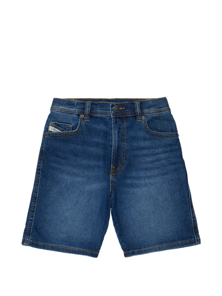 Diesel Kids Button Denim Shorts - Blue 