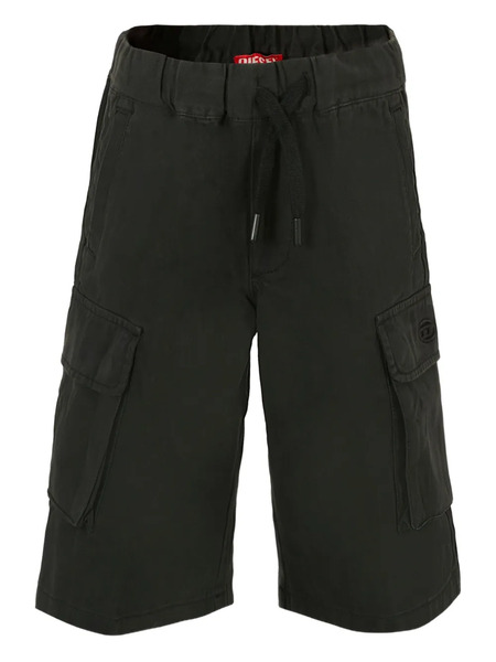  Diesel Kids Cargo-pocket Drawstring Shorts - Black 