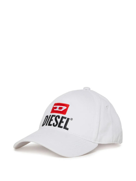  Diesel Kids Gabardine Baseball Cap - White 