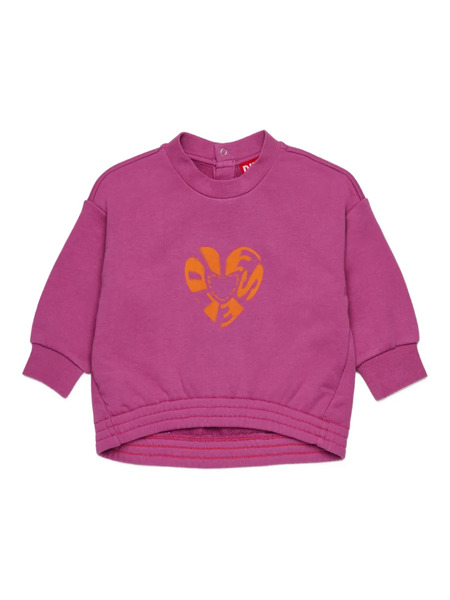  Diesel Kids Heart-print Sweatshirt - Pink 