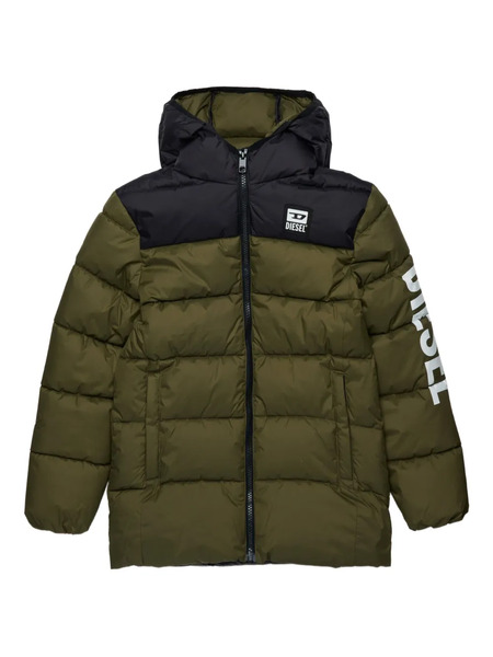  Diesel Kids Hooded Padded Jacket - Green 