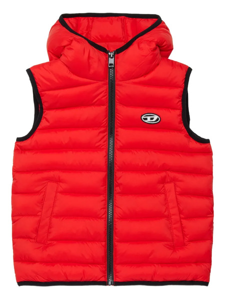 Diesel Kids Hooded Padded Vest - Red 