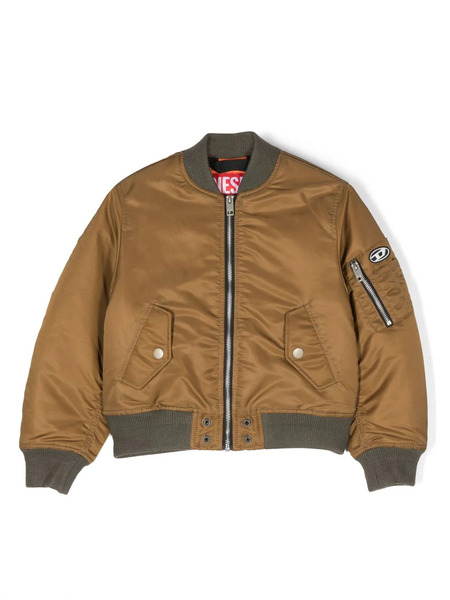  Diesel Kids Jfighters Zip-up Bomber Jacket - Green 