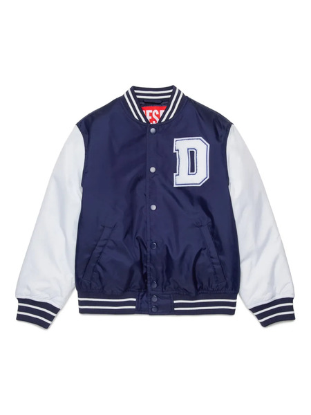  Diesel Kids Logo-appliqué Bomber Jacket - Blue 